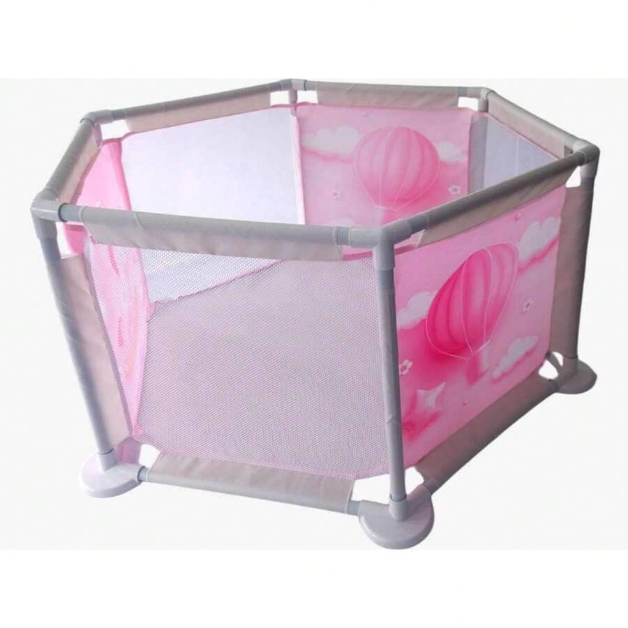 Baby Playpen Portable Children's Playpen For Boys And Girls - Hồng - Xem 1