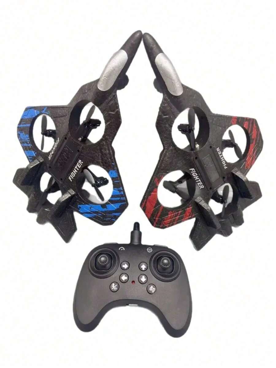 Avión Planeador Rc 2.4g Con Luces Led, Modelo Acrobático - Rojo - Ver 1