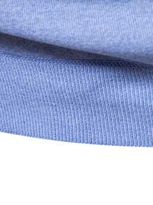 Men's Autumn/Winter 2 In 1 Polo Collar Patchwork Casual Deer Horn Knitted Sweater, Inner & Outer Wear, Long Sleeve Top - Baby Blue - View 5