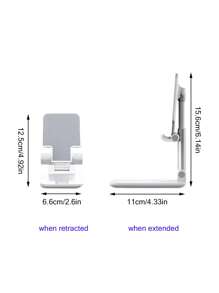 1pc Personalized Customization Adjustable & Foldable Mobile Phone Holder, Portable Slouchy Desk Stand, Non-Slip Plastic Tablet Stand, Battery-Free