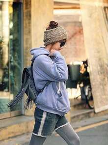 1pc Women's Twisted Knitted Skiing Hat - Knitted Winter Warm Hat, Soft, Comfortable And Elastic Design, Multi Functional Fashion Accessory, Outdoor Sports Headscarf, Essential For Snow Activities, Warm Material, Lifestyle /It Is Normal For This Product To Have An Odor, And It Needs To Be Cleaned Before Use For The First Time - Multicolor - View 4