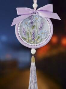 1 Set Kit de Bordado Floral, Manualidades de Punto de Cruz Hecho a Mano - Multicolor - Ver 2