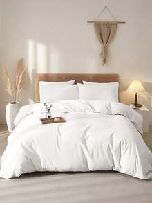 Bộ ga trải giường 2/3 món bằng cotton nguyên chất, 100% cotton, mềm mại và thoáng khí, thân thiện với da, chống xù lông, đồ dệt gia dụng thời trang, bao gồm vỏ chăn và vỏ gối, phù hợp với giường đơn, đôi, cỡ Queen, cỡ King, không bao gồm chăn bông, dùng được cả bốn mùa, nhiều màu sắc để lựa chọn, có thể giặt máy. - Nhiều màu - Xem 31