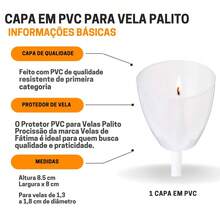 Kit C/6 Capa De PVC Para Vela Palito De Procissão Segura e Antichama quaresma semana santa pascoa santa santo falta de energia - Transparente - Visão 3