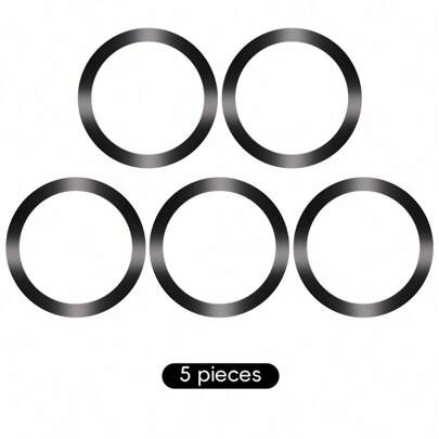 5 Packs Upgrade Smooth Rings For Magnetic Wireless Charger For 15 14 Pro Max 13 12 11 Mini Metal Iron Plate Sticker Magnet Car Phone Holder Plate Install Outside Of For Case