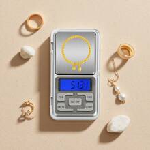 0.01g High Precision 4.7in Mini Portable Gold Scale, Jewelry Scale, Kitchen Scale, Food Weight Electronic Scale, Small Non-Slip Household Scale, Multi-Unit Conversion, Kitchen Accessory Weighing Tool, Suitable For Laboratory, Powder, Jewelry, Baking, Nutrition Management, Kitchen, Travel Food Scale, 2*AAA Batteries Not Included