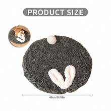 ITANDME Rabbit Bed, Bunny Bed Pad, Guinea Pig Bed Hedgehog Bed Self-Warming Round Bed For Small Pets, Round Small Pet Sleeping Pad, Plush Pet Bed Pad For Warmth And Breathability, Suitable For Guinea Pigs, Rabbits, And Hedgehogs. - View 3