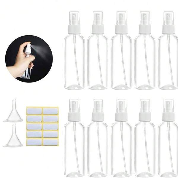 2 FRASCO recarregáveis portáteis de plástico transparente perfume atomizador mini vazio spray garrafa portátil acessórios de viagem