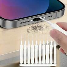 10 Piece Ultra-Thin Multifunctional Cleaning Tool Kit, Suitable For Charging Ports, Speakers, Mobile Phones, And Shower Heads - Brush Set For Safe Removal Of Fluff/Debris From Electronic Products And Household Items - 白色 - 查看 6