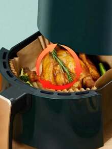 500pcs Air Fryer Paper Oven Grease Pad Paper Household Food Grease Bowl High Temperature Resistant Square Baking Silicone Paper - True Color - View 6