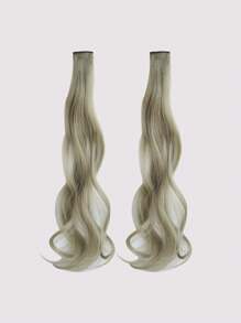 2pcs/Set Children Colorful Hair Extension Clips, Curly Wave Hair Clip For Kids Cosplay, Party, Holiday And Daily Wear, Fashion Gift For Girls