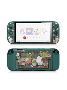 GeekShare Cute Floral Rabbit Design Slim PC Protective Case For Nintendo Switch 2 Console - Bunny Garden - View 9