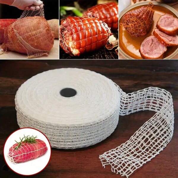 1pc Multilayer Elastic Meat Net Roll-A Multifunctional Kitchen Accessory For Beef, Hot Dogs, Ham, Sausages And Monkey Bread-A Meat Sock Rope For Making Bacon And Sausages.