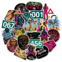 SQUID GAME 25张/套贴纸，趣味独特设计，包含人物、符号和游戏场景涂鸦贴纸，完美适用于笔记本电脑、手机、水瓶、剪贴簿、DIY项目，粉丝礼物之选。 - 彩色 - 查看 8