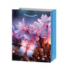 10pcs Flower & Butterfly Tote Bags - Glitter Attached Design, Reusable High-End Fashion Shopping Bags, Flat Paper Bags, Wedding Party Birthday Gift Packaging Bags, Jewelry And Cosmetics Storage Bags. Suitable For Retail Stores, Boutiques, Parties, Corporate Events, Birthdays, Holidays, Christmas And Valentine's Day