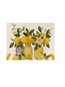 1 pièce/4 pièces/6 pièces/48 pièces Sets de table style nordique à motif citron, résistants à la chaleur, dessous de plats pour tasses à café et bols, lavables, fournitures de décoration pour fête, cottage, hôtel et maison