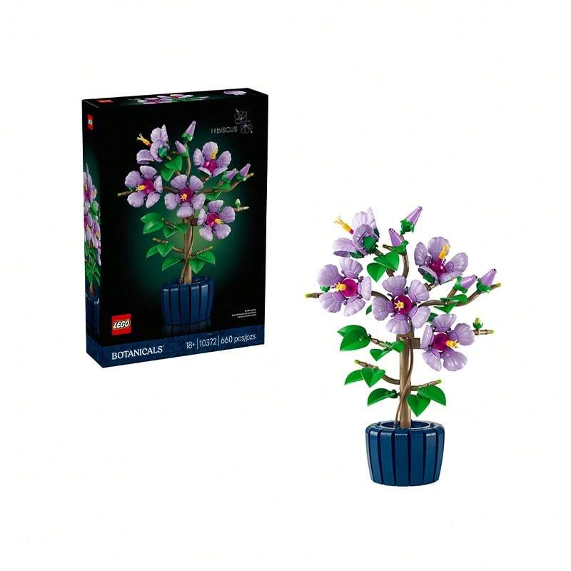 LEGO 乐高植物花束系列 10372 芙蓉花盆盆景摆件积木玩具儿童礼物 - 彩色 - 查看 1