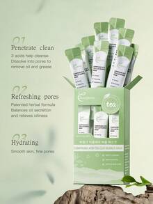 12片复合酸泡泡清洁面膜4g*12，深层补水，高效补水，亮白，紧致，舒缓干燥肌肤，软化，增强皮肤弹性 - 綠色 - 查看 3