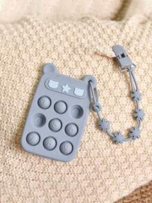 1 Set Baby Silicone Teething Toys, Chew Molar Stick, Anti-Bite Teether With Pacifier Clip, Suitable For Baby Boys And Girls