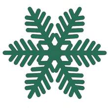 5pcs Red Felt Coasters, Christmas Snowflake Tableware, Suitable For Christmas Dinner Table