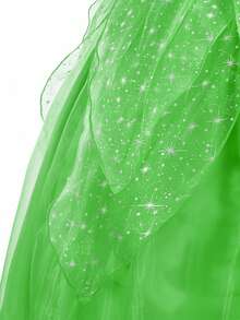 Set de 8 piezas de vestido de tutú con tirantes sin mangas en color verde, accesorio de disfraz para niñas, para fiestas, Halloween, Navidad