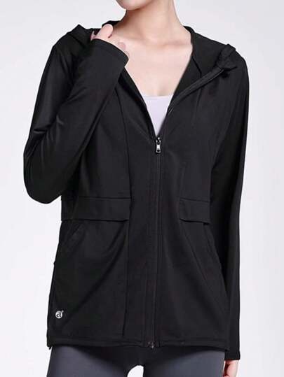 CAMEL CROWN Chaqueta con capucha y forro polar para mujer, ropa deportiva de yoga, ropa para correr, ropa de fitness, manga larga holgada