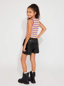 Radiana Tween Girl 条纹生菜边背心 - 彩色 - 查看 5