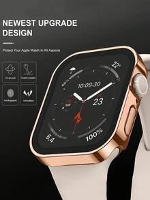 Compatible With Apple Watch 8 Ultra Protective Case, Integrated Waterproof Straight Edge Watch Cover - Rose Gold - View 3