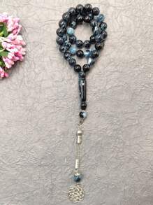 1 件 45 颗 10 毫米穆斯林念珠手链，经典蓝灰色男女通用设计 - 彩色 - 查看 6