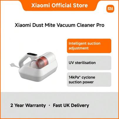 Xiaomi Dust Mite Vacuum Cleaner Pro – 400W Powerful Handheld Anti-Allergen Vacuum, Low Noise ≤78dB, 2.06kg Lightweight, 265mm Wide Suction, HEPA-Ready, For Bedding & Upholstery