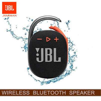  JBL Clip 4 便携式迷你蓝牙音箱无线扬声器，大音量和强劲低音，IP67 防水防尘，适合家庭、户外和旅行的扬声器，原装 JBL