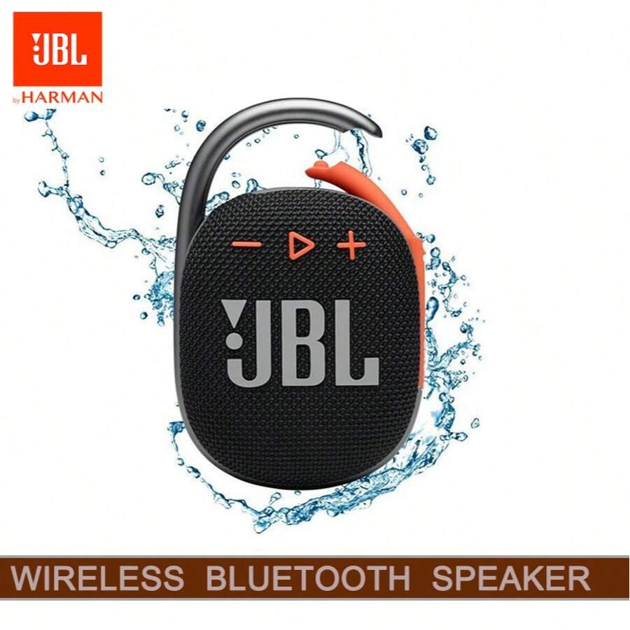 JBL Clip 4 便携式迷你蓝牙音箱无线扬声器，大音量和强劲低音，IP67 防水防尘，适合家庭、户外和旅行的扬声器，原装 JBL