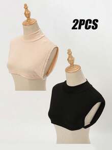 2 sztuki damskiego golfu w jednolitym kolorze, narzutka na ramię, intymny panel, bolerko dla kobiet, swobodny, uniwersalny styl, dostępne w wielu kolorach, do noszenia na co dzień, na sukienkę lub jako dekoracja świąteczna - 2 SZT. wielokolorowe - Zobacz 18