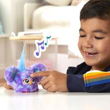 Furby Furblets Groo-Vee 迷你朋友，超过 45 种音效和音乐，只会说 Furbish 语，电子毛绒玩具，紫色，返校礼物，适合 6 岁及以上儿童 - GROO-VEE - 查看 6