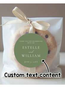 定制圆形贴纸、婚礼乙烯基贴纸、个性化商务感谢贴纸、Sage 派对礼品标签、定制圆形贴纸、学校用品、返校 - 彩色 - 查看 9