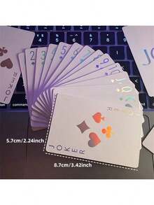 一套高品质扑克牌，带盒子，耐用纸牌，适合派对、宿舍、酒吧和家庭聚会，成人适用 - 优雅迷人的设计