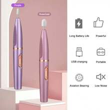 طقم مانيكير كهربائي قابل للشحن عبر USB، يأتي مع 20 رأس تلميع - مقص أظافر وقدم كهربائي محمول، خالي من الروائح، ببطارية ليثيوم، يشمل ملف أظافر وعصا دفع كيراتين، مناسب للاستخدام المنزلي والصالون، مبرد أظافر كامل الأوتوماتيكية، مبرد قدم احترافي، يمكن تجليخ الأظافر في المنزل