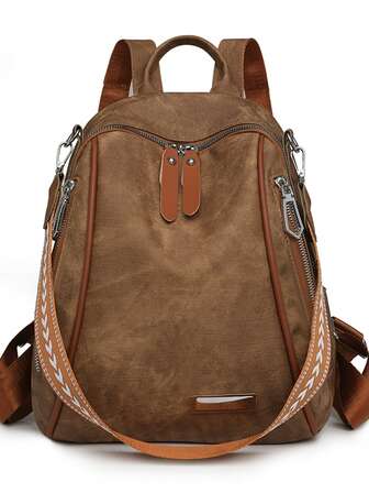 Mochila de gran capacidad minimalista y de moda para mujeres, para viajes al aire trayectos, versátil