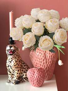 1/3/6pcs Artificial Flame Rose, White, Suitable For Mother's Day Decor ...