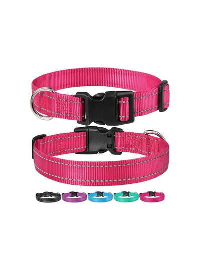 1 st hundhalsband, halkfritt hundkoppel, lysande reflekterande draglina med halsband, husdjurstillbehör
