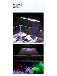 超薄LED装饰灯小鱼缸灯植物水族箱USB鱼缸夹适用于40cm以下鱼缸及迷你鱼迷你水草灯水族箱造景配件USB鱼缸LED灯 - 彩色 - 查看 4