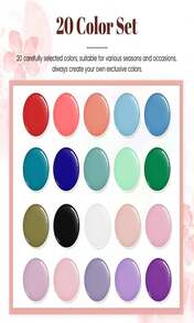 JODSONE Nail And Nail Repair Kit  Gel Nail Polish Kit With U V Light 32 Colors Gel Polish Nail + 4 Functional Adhesive Bottles Kit Soak Off Manicure Tools Gifts For Women - 軍綠色 - 查看 3