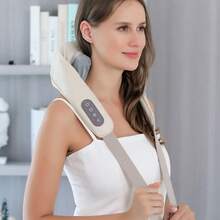 AKIZA Massaggiatore Termico Multifunzione per Collo e Spalle 2 Tecniche di Massaggio 3 Livelli di Intensità Multifunzionale Corpo - Bianco - Visualizzare 3