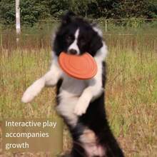 3pcs Dog Flying Disc, Dogs Training Interactive Toys, Pet Flying Disc Chew Toy, Pet Silicone Soft Training Discs, Puppy Flyer Toy Dog Flyer, Lightweight Soft Floating Saucer - Multicolor - View 2