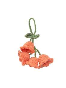 手工钩针百合花吊坠 - 亚克力编织饰品，适合 DIY 汽车装饰，完美的女士礼物配件，适合女性的冬季内饰汽车配件 - 彩色 - 查看 11