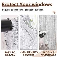 95x48-Inch Dazzling Sequin Star Curtain With 3D Stereo Light And Shadow Effects Decoration - Romantic Backdrop Wall For Wedding Venues, Shining Decoration For Birthday Parties, High-Grade Texture With Gold Sequin Material, High-End Space Decoration For Living Rooms And Bedrooms, Magic Tool For Creating A Festive Celebration Atmosphere, Backdrop Curtain With High Photo-Taking And Check-In Success Rate(Wedding Banqueta Party Autuumn Elegant Bridal Shower Table Decoration Dining Table Wedding Party EventHalloween Christmas:DecorationThanksgiving Dayfestival Home Decor) - 銀色 - 查看 4