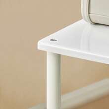 SoBuy FRG12-W, Kitchen Microwave Shelf, Kitchen Storage Cabinet Shelf, Kitchen Serving Trolley, 60x40x115cm - White - View 5