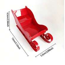 1/2pcs Christmas Decoration Large Sleigh Ornament, Winter Sleigh Gift Candy Storage Container, Candy Rack Organizer, Christmas New Year Party Decorations, Plastic Holiday Decor For Mantel, Tabletop, Entryway - Indoor/Outdoor Party Centerpiece, Classic Winter Theme, Fine Craftsmanship, Home Decor