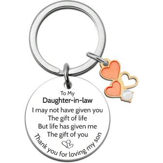 1pc Daughter In Law Gifts From Mother In Law For Birthday Mothers Day Christmas Engagement Wedding Gifts Ideas Daughters Ins Laws Keychain