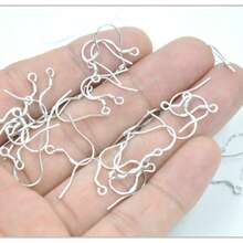 50 件/包 925 纯银 DIY 耳环钩和球形珠宝配件，非常适合万圣节、圣诞节、生日礼物